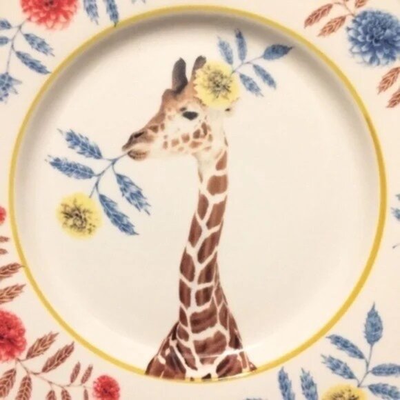 NEW ANTHROPOLOGIE Lou Rota Mother Nature Side Plate Giraffe - Picture 2 of 3